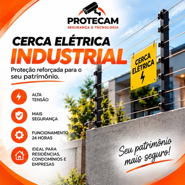 Publicação da Protecam sobre cerca elétrica industrial